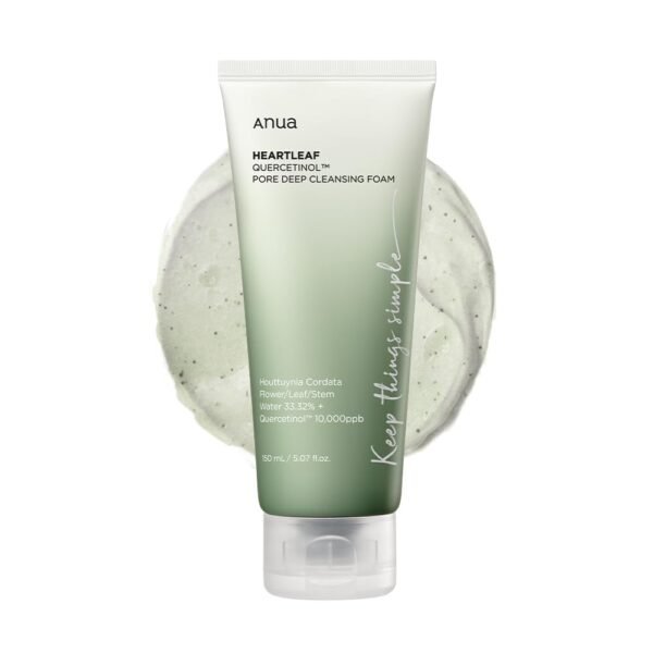 anua heartleaf quercetinol pore deep cleansing foam, facial cleanser